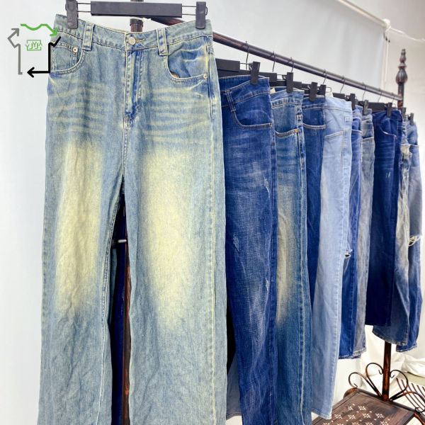 Second-Hand Women's Brand Jeans Skinny Baggy Mixed Woman Jeans Second Hand for Women Used Luxury Clothes in Bales Used Brand Clothes