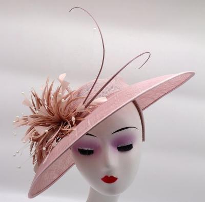 1 Método de Impressão a Cores Decoração de Festa de Natal Chapéu Sinamay Feather Fascinator
