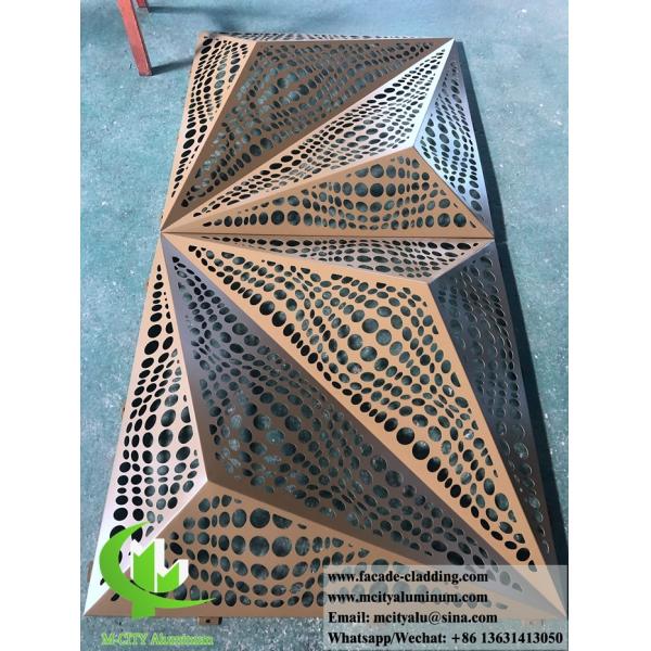3D перфорированные алюминиевые панели для фасада гостиницы