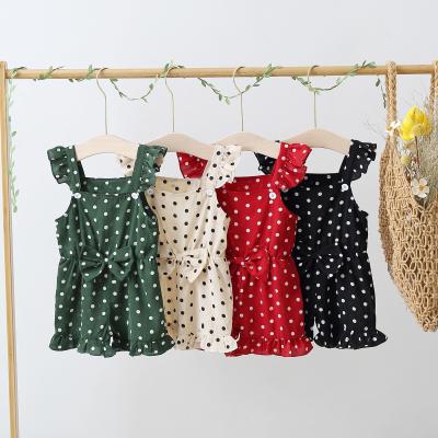 polca ocasional Dot Suit For Girls da roupa das crianças do verão 6Y
