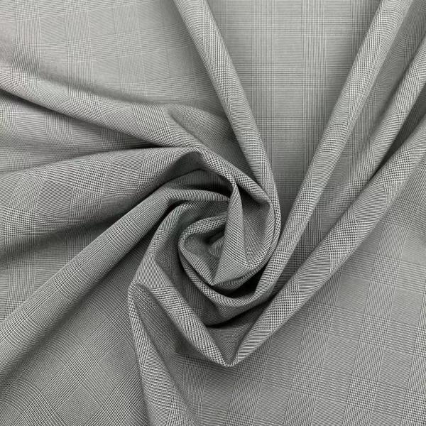 Dual Tone Grid Jacquard Textured Fabric 135GSM 92% Polyester 8% Spandex Fabric