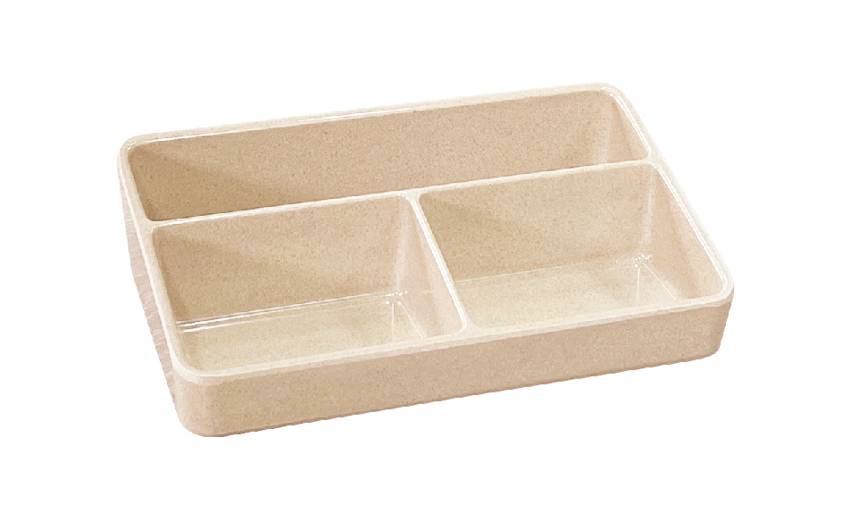 Rice Husk tea box: 3 compartment sachet holder, Eco-Conscious Choice for Hotels