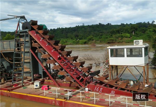 Dragagem da cabeça do equipamento da draga do ouro da draga da cadeia de pessoas de 150 Meter/H