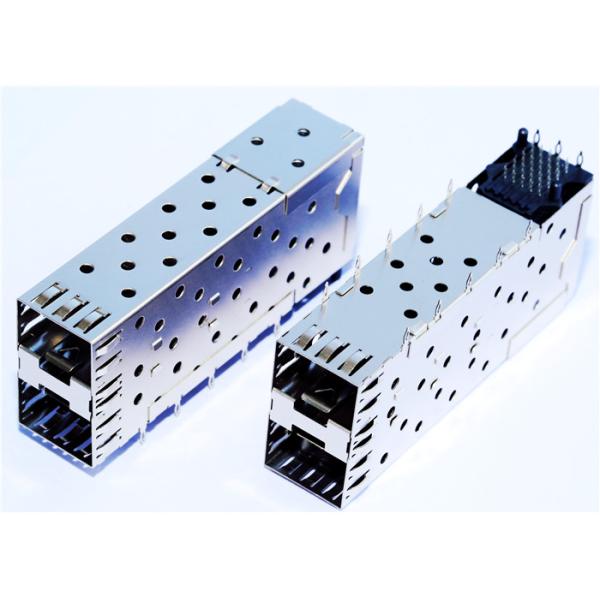 CONN SFP CAGE 2X1 PRESS FIT LP21F001 Receptacle with Cage , Ganged 40Pos