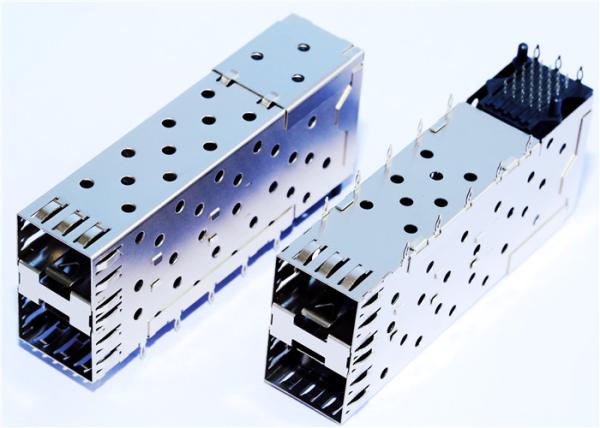 CONN SFP CAGE 2X1 PRESS FIT LP21F001 Receptacle with Cage , Ganged 40Pos