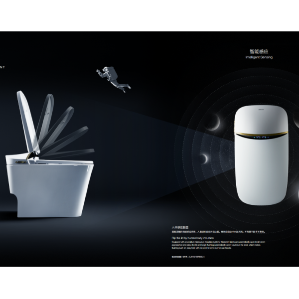 ARROW Modern Smart Toilet with One Piece Design Siphonic Flushing and Self-cleaning Glaze