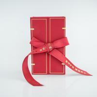 Personalized Gift Boxes Paper Package Double Door Open Necklace Packaging Jewelry Box With Ribbon