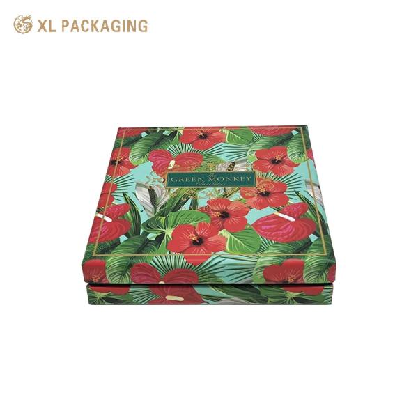 Premium 3-Piece Rigid Chocolate Box with 9-Slot Divider and Dark Green Inner Case