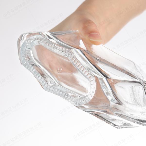 Bouteille en verre plat personnalisée 375ml 500ml 750ml 1000ml Bouteille de whisky pour bar à domicile