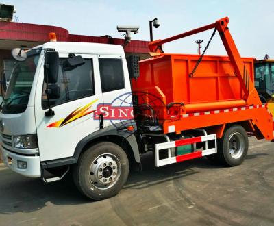 Brand FAW Skip Loader Waste Collection Trucks Power Assistant LHD / RHD Steering