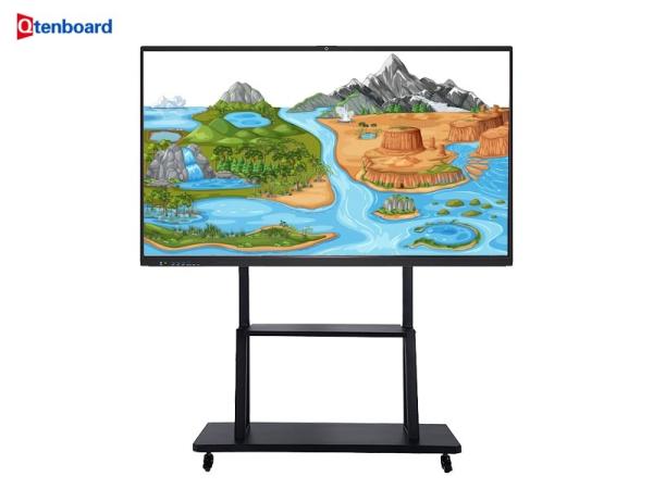 Qtenboard Nuevo diseño 65 75 Digital 4k Ultra HD Mobile Smart Interactive Board 85 pulgadas Interactive White Board inteligente