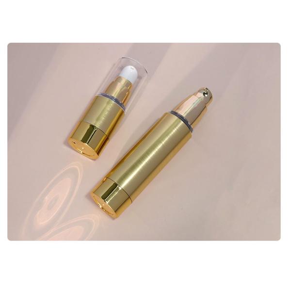 Empty Luxury Airless Pump Bottle 30ml 50ml Cream Vacuum Bottle Brushed Metal Replacement