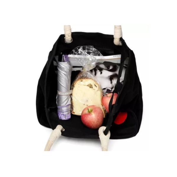 Custom Eco - Friendly Washable Grocery Tote Bags 12oz Cotton Canvas For Women