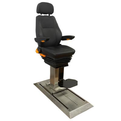 Ferrovias de deslizamento longo de aço inoxidável Patrulha marítima Barco de velocidade Assentos estáticos com placa de pedal