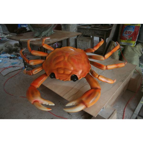 Swimming Crab Resin Sculpture 50cm Height Cartoon Style