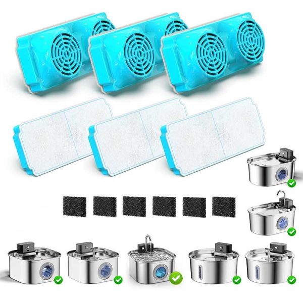 Pet Water Fountain Automatic Quiet Filtered BPA-Free Dispenser, Bulk Wholesale OEM For Multi Pet Use