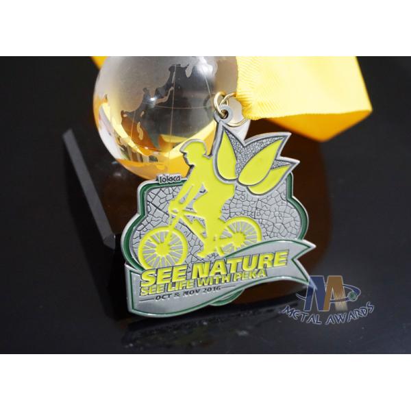 Riding Sports Logo Custom Cycling Medals , Bespoke Custom Event Medals