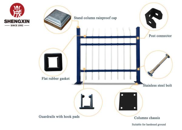 Bespoke Hdg Steel Fence Panel Wrought Iron Garden Grills Metal For Project