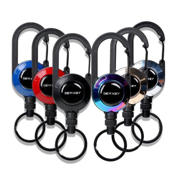 Deyi Badge Reel Upgraded Stainless Steel Cord, Suitable For Men And Women Assorted Colors