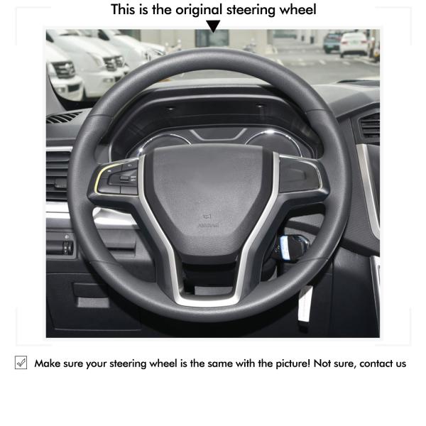 Premium Quality Comfortable Grip Easy Installation Custom Hand Stitched PU Leather Steering Wheel Cover for LDV T60 2017-2020