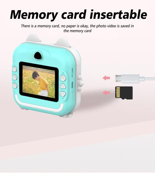 2.4inch IPS Screen Child Camera with Thermal Printer Instantly Print Photos and Record Videos