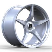 Satin Silver 1 Piece Forged Wheels Monoblock Rims 21inch 5x114.3 Fit To Ferrari F12