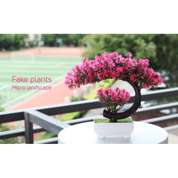 Artificial Bonsai Tree Juniper Faux Plants Indoor Fake Plants Decor with Ceramic Pots for Home Table Office Desk