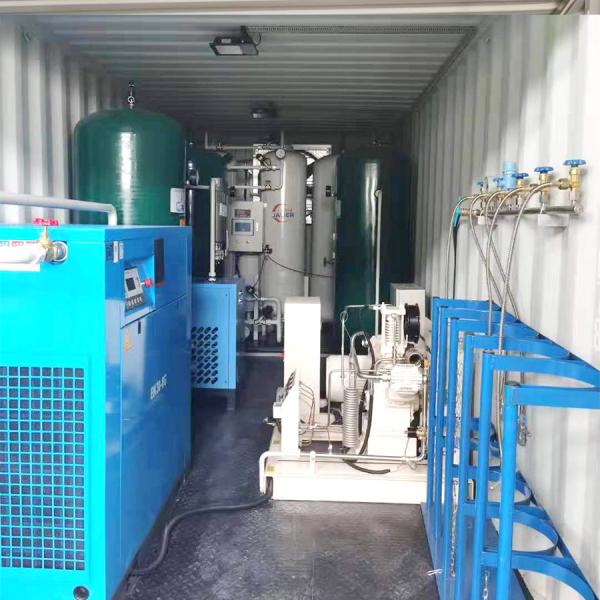 Gerador de oxigénio de alta pureza em recipiente para linha industrial de produção de oxigénio PSA