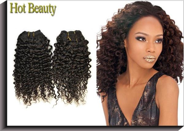 Full Ends Indian Virgin Hair Extensions Remi Kinky Curly Double Weft