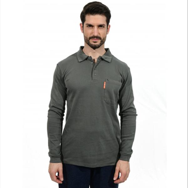 UL franco Henley Shirt Cotton Knit Flame Polo Shirts resistente HRC2