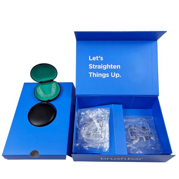 Customized Foldable Magnetic Dental Braces Kit Box with 350g Thickness for Orthodontic Aligner Packaging
