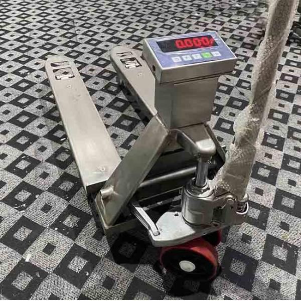 Тележка паллета емкости 2000kg нержавеющей стали ручная с веся масштабом