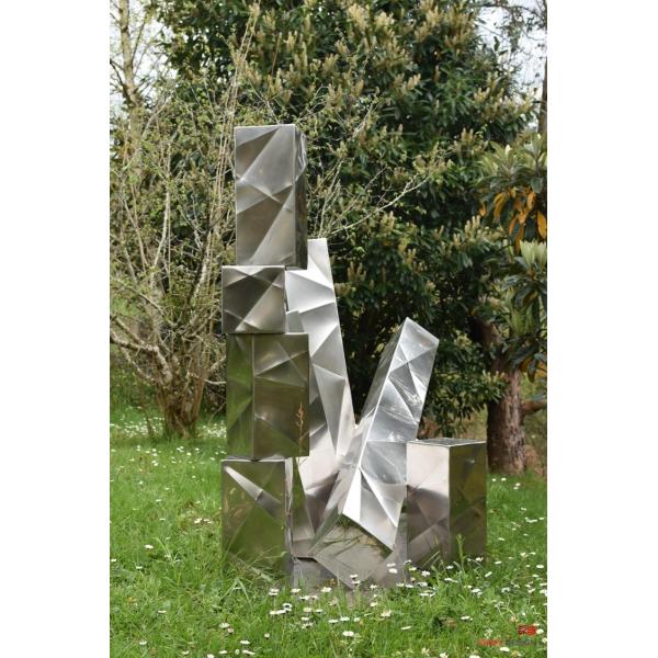 Artistic Installation Large Outdoor Abstract Stainless Steel Sculpture for Home Decor