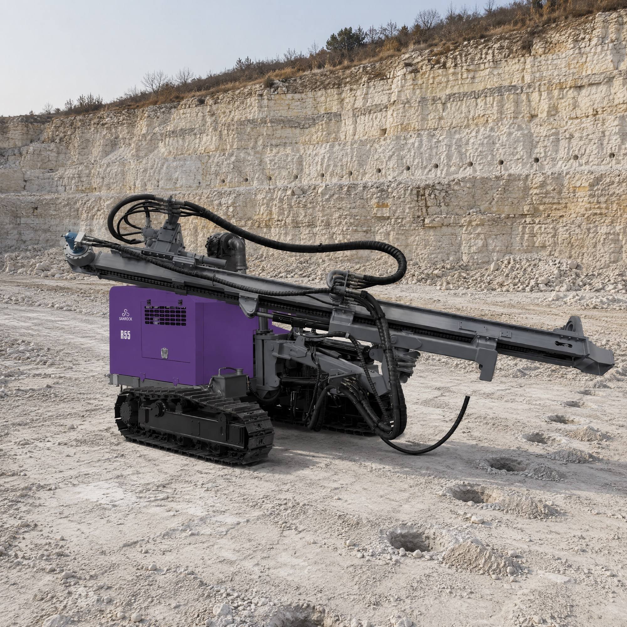 Split Type DTH Drilling Rig Mining Project 30m Depth Borehole Drilling Rig Crawler Drilling Machine for Sale