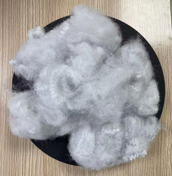 Recycled Polyester Staple Fiber 15D 64mm Raw White