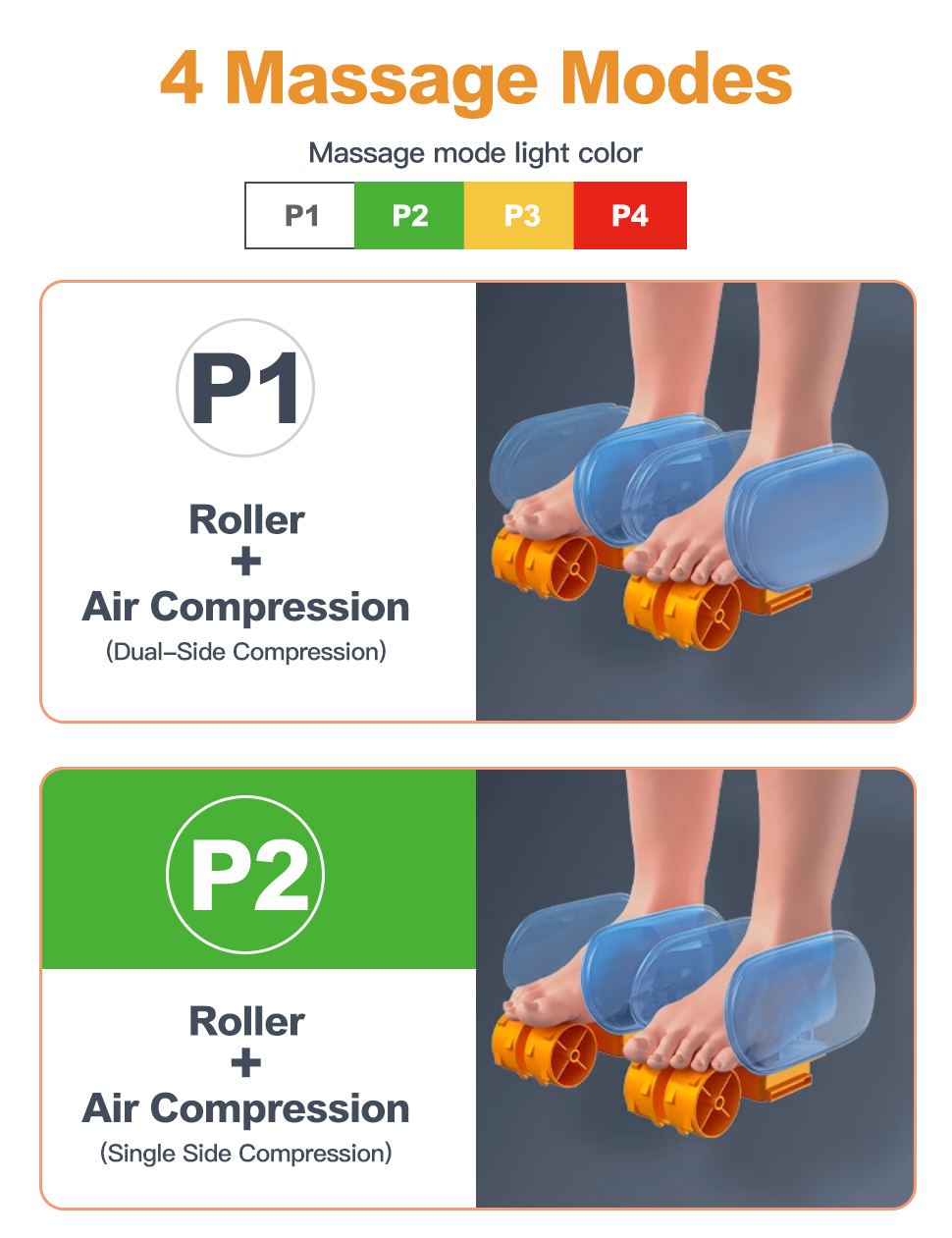 Relaxation Kneading Roller Vibrator Calf Leg Electric Heating Foot Massage Machine