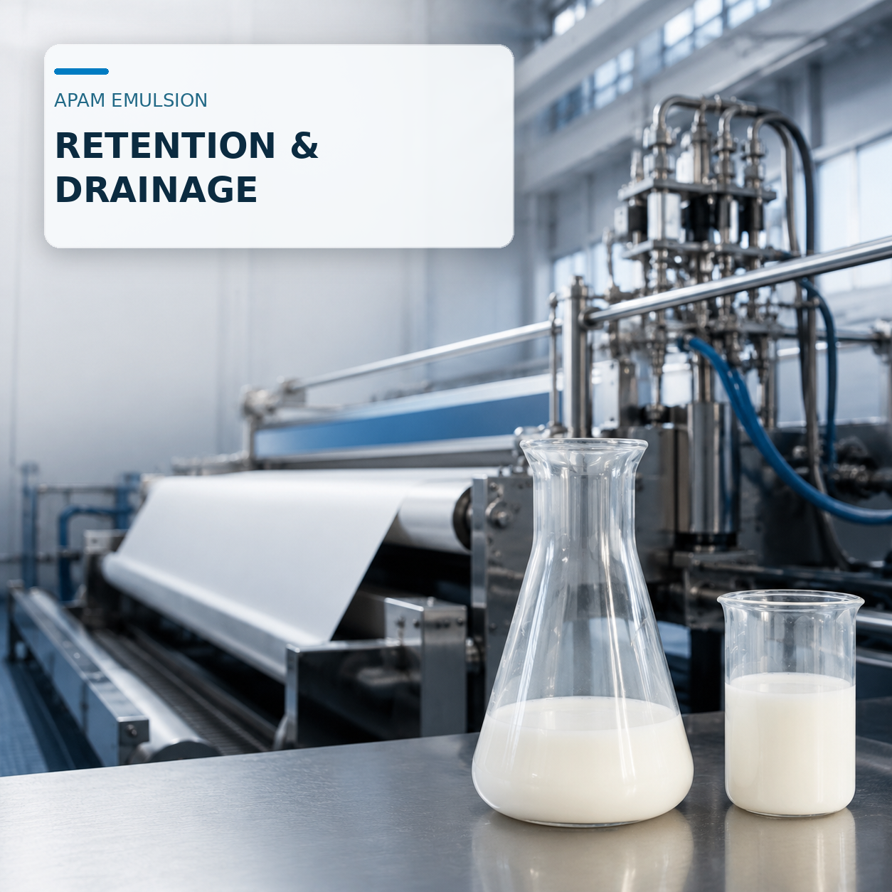 APAM Emulsion Retention and Drainage Aid for Papermaking