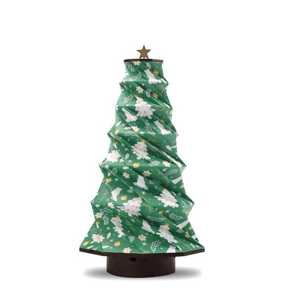 Decorative Tree Christmas Paper Lamp Rechargeable Handmade ODM