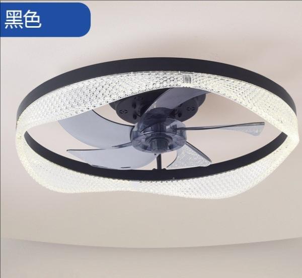 Lumière de ventilateur de plafond de chambre à coucher LED 60W à fréquence variable Dimmable Restaurant Mute Ventilateur de plafond invisible avec éclairage