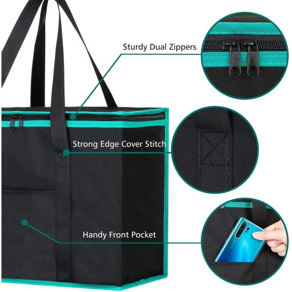 Custom Logo Insulated Tote Food Delivery Bag Customized Logo Solid Color Pattern Type
