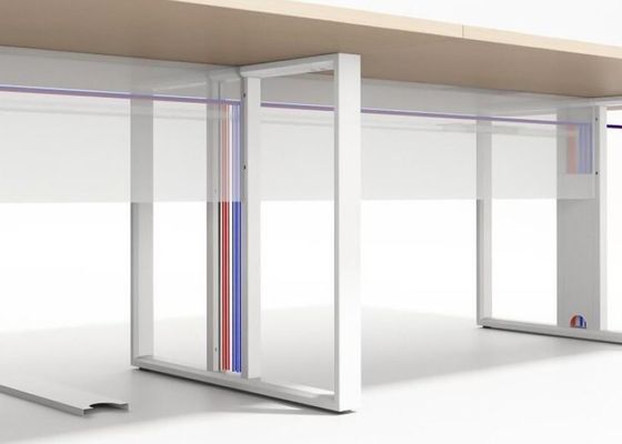 Linz II 3 Geometric Design Dual Functionality Modern Style Office Desk Workstation