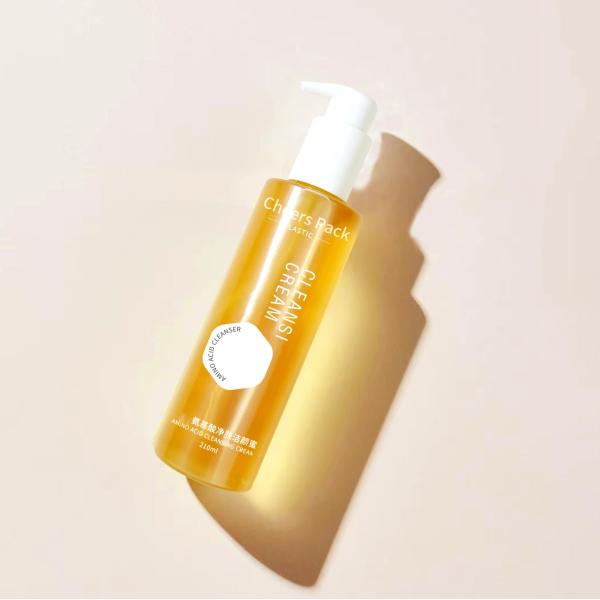 Body Essential Oil Packaging Bottle 150ml 210ml Clear Custom Plastic Shampoo Lotion Hair Oil Pump Bottle