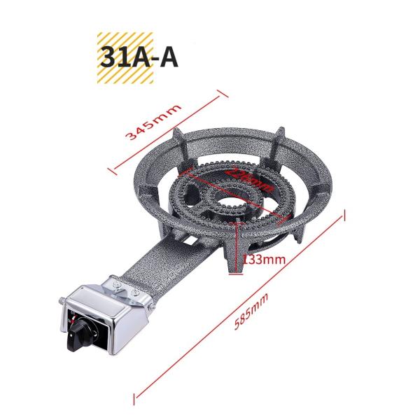Тип 5 человек гриля газовой плиты литого железа диаметра 35CM коммерчески