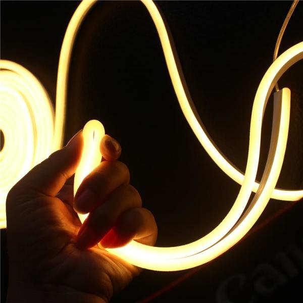 24v super bright mini 6x13mm led neon strip flexible rope 2835 smd neonflex warm white anti-uv silicone neon