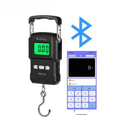 75 kg Capacité maximale Balance à crochet numérique rechargeable USB avec écran LCD et options personnalisables 1M Mesure de ruban incluse