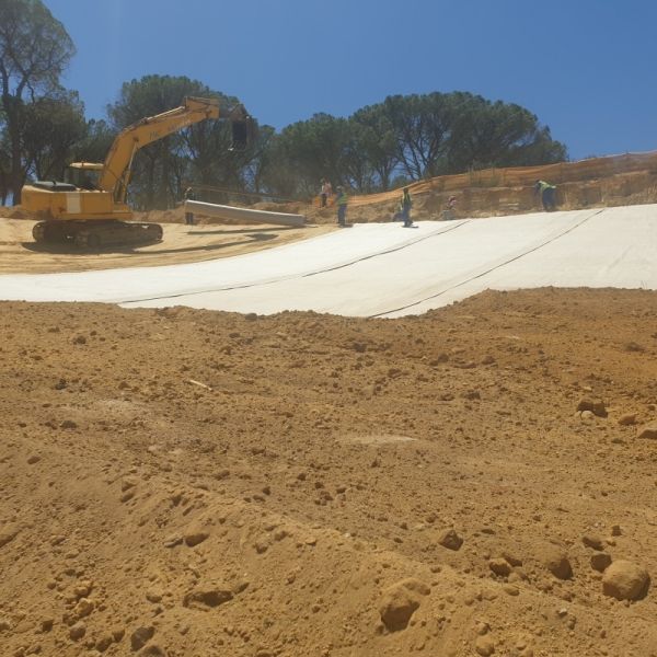 Geotextile is a water permeable geosynthetic material made of synthetic fibers
