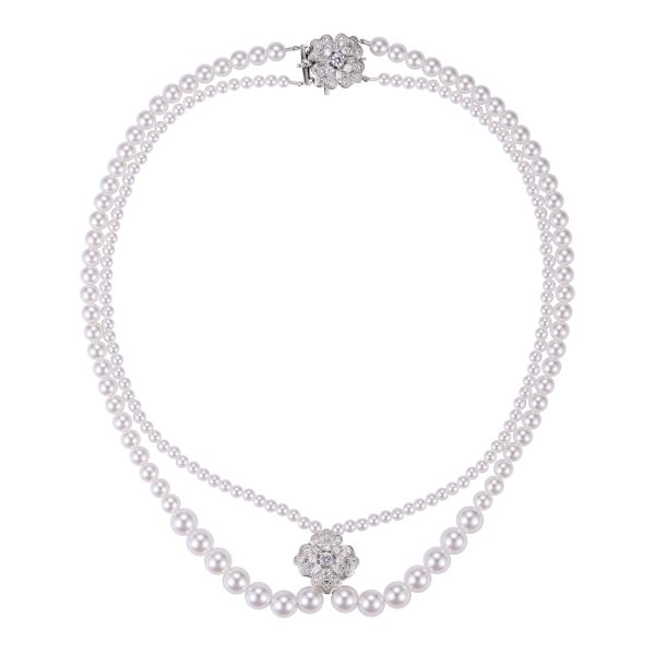 High Quality Double layered Knotted Pearl Necklace