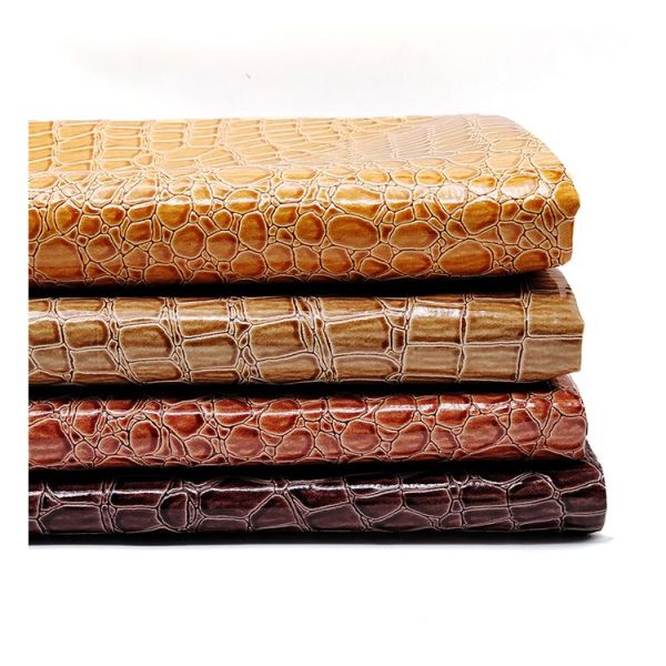 High Gloss Stone Pattern Pvc Synthetic Leather Animal Pattern Shoes Bags and Bags Faux Leather Fabric