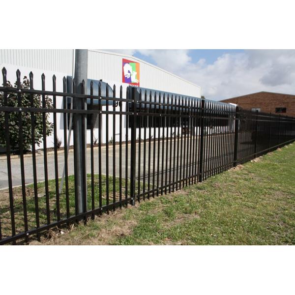 Tubular 2100x2400mm Ornamental Steel Fence Panels Anti Rust