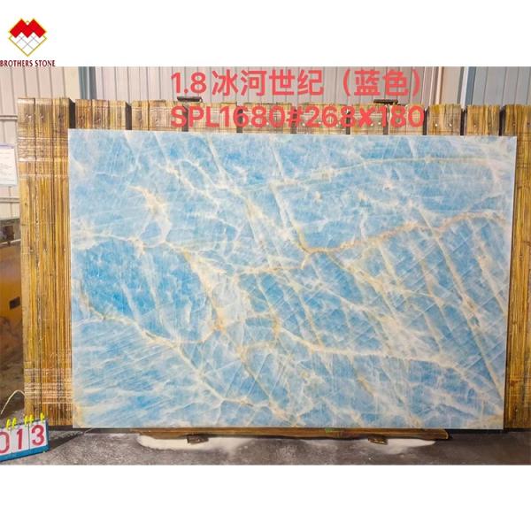 Modern Floor Revolution Translucent Blue Jade Onyx Stone Tiles for Wall and Floor